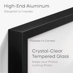 Homeforia 15x18 Diploma Frame Black, High End Metal 15 x 18 Black Certificate Frame with Mat 11 x 14, 18x15 Document Frame Matted to 11x14, Graduation Degree Frames, Tempered Glass, Wall Kit, Set of 1