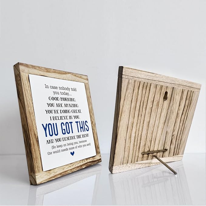 nspirational Wood Sign, Wooden Plaques Table Decor, Office Desk Sign, Farmhouse Home Decorate, Affirmation Signs Decorate Gift, Encouragement Gift, In Case No Nobody Told You Today Signs