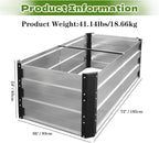 Galvanized Raised Garden Bed 6x3x2 Ft Outdoor Garden Planter Boxes Bottomless for Vegetables, Flowers, Herbs and Succulents Large Metal Raised Garden Bed (Sliver, 72''W×24''H×36''D)