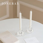 24PCS Taper Candle Holders Bulk,Clear Glass Candlestick Holders,Heat-Resistant Glass Candle Holder for Table Centerpieces, Wedding,Dinner Party and Home Decor