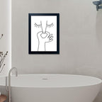 Funny Bathroom Wall Decor Black and White Bathroom Wall Art Framed Toliet Art Print Painting Decor Artwork
