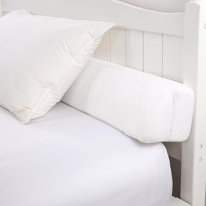 HOMBYS Wedge Pillow Headboard for Bed Gap,Foldable Bed Wedge Gap Filler Full Size,Matterss Gap Filler,Multi Functional Bed Crack Pillow, Fill The Gap (0-7") Between Your Headboard and Mattress,White