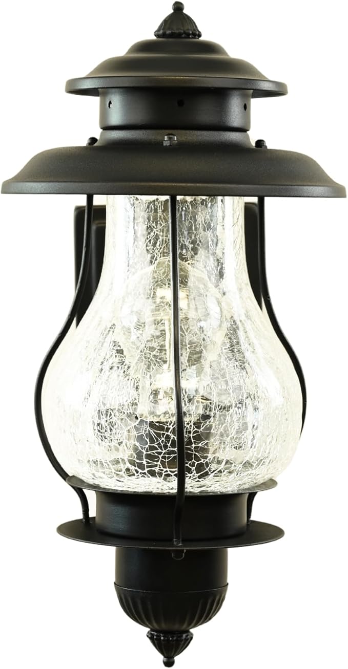 Muskoka Lifestyle Products Outdoor Weatherproof Wall Sconce Lantern, Rustic Porch Light Fixture, Farmhouse Wall Sconce Entryway Light