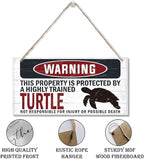 Warning Sign, Turtle Warning Wood Plaque Sign, Funny Door Signs, Decorative Wood Hanging Suspension Plaque, Farmhouse Wooden Wall Decor, Outdoor Hanging Wooden Signs