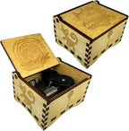 Youtang Music Box Engraved Wooden Gifts Mini Musical Box Play Dreaming for Birthday/Anniversary/Valentine's Day/Christmas (Wind up, Brown)