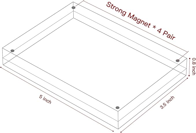 2 Pack Acrylic Picture Frames 3.5x5 inch,Magnetic Picture Frames, Clear Acrylic Photo Frames 3.5 by 5" Free Stand Small Picture Frame with Gift Box,Festivals Giving