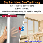 Frosted Glass Window Privacy Film Decorative, Bathroom Window Privacy Film for Glass Windows Cover, Static Cling, Removable, Reusable, Anti-UV, Anti-Glare, Heat Blocking, 17.5 by 78.74 inch