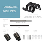 Curtain Rods for Windows 16 to 144 Inches Adjustable Length 1 Inch Diameter Window Curtain Rod with Aluminium End Cap, Antique Bronze