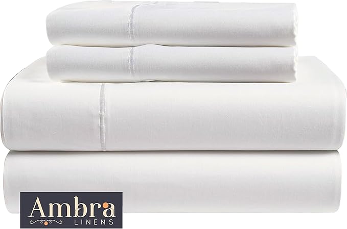 Tencel Sheets 4 Piece Cal King - 100% Eucalyptus Lyocell California King Sheet Sets - Soft, Cooling & Breathable for Hot Sleepers - 16” Deep Pockets Hotel Quality Bedding Set - White