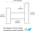 Angle Simple Towel Hooks for Bathroom, SUS 304 Stainless Steel Square Robe Coat Wall Hooks, Hand Towel Holder, Brushed Gold, 2 Pack