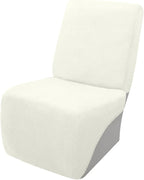 Arfntevss Sectional Recliner Couch Covers Velvet Corner Sectional Sofa Cover for Reclining Couch Stretch Soft L Shape Recliner Slipcover Washable Additional Seat Protector (1 Seat Cover, Cream)
