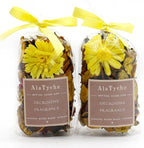 Yellow Potpourri Bags,Lemon Scented Potpourri Bowl Filler,Decorative Dried Flowers, Home Fragrance Sachet of Petal, Bathroom Vase Decor -Mini