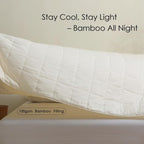 EP Mode Lightweight Quilt Blanket for Summer, Viscose from Bamboo Fabric & Filling, Natural, Breathable & Machine Washable- Ivory, Twin