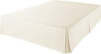 Amazon Basics Lightweight Pleated Bed Skirt, Full, Beige, Solid