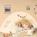 Bed Tent for Kid Twin Size Bed Canopy,Breathable Privacy Space Sleeping Drafty Room Dream Tents Indoor Play Tent Kid Sleep Tent（Beige,Full）
