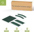 GREENVINES Adirondack-Ottoman | HDPE Plastic | Outdoor Footrest | All Weather | Foot Rest | Foot Stool | Forest | for Adirondack Chair | for Patio Backyard Pool