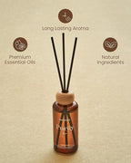 M&SENSE Linen Scent Reed Diffuser | 6.3 fl oz Natural Essential Oil Diffuser with Sticks, Non-Toxic Housewarming Aromatherapy Diffuser Gift for Bathroom & Shelf Decor