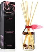 LOVSPA Reed Diffuser Set, Velvet Rose Scented Oil Diffuser with Sticks, Home Fragrance Accessories for Bathroom Shelf Decor, Aroma Diffusers for Home or Office Desk, USA Made