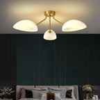 31.5”Gold-Plated Modern Ceiling Light Chandelier Light Fixture for Bedroom and Living Room Ceiling - Adjustable Light and Color with Acrylic lampshade - Sputnik Ceiling Light