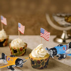 ArtCreativity Diecast Classic Wing Airplane Toys with Pullback Mechanism, Set of 2, Diecast Metal Jet Plane Toys for Boys, Aviation Party Favors, Goodie Bag Fillers for Kids