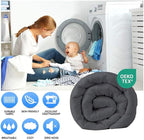 EASELAND Oversized King Down Alternative Comforter - Quilted Duvet Insert for All Seasons, Soft Lightweight with Corner Tabs, Summer Winter Warm Bedding, Dark Grey 98x116 Inches