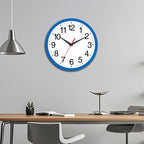Wall Clock Modern 8 Inch Battery Operated Silent Non Ticking Small Analog Clock Decorative for Bedroom Kitchen Bathroom Office Home (Blue)