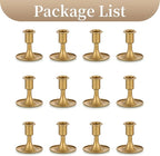 Sziqiqi Vintage Gold Candle Holder for Candlesticks Taper Candles - Candle Stick Candelabra Decorative Table Centerpiece for Wedding Candlelight Dinner Bridal Showers Party Decor