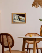 HUARCEY Gold Framed Vintage Wall Art for Living Room, Still Life Painting Prints Shelf Decor for Kitchen, Aesthetic Bedroom Wall Art, Best Gifts for Friends or Family - Before Meals 16L x 12W