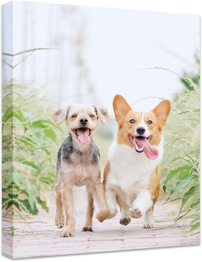 Personalized Photo to Canvas Print - Canvas Prints With Your Photos on Custom Wall Art for Bedroom, Living Room, Wedding Baby Pet Family Picture Framed Wall Art (6" W x 8" H)