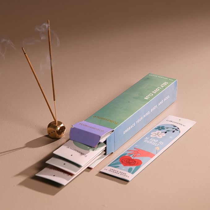 Folkulture Incense Sticks for Home | Set of 6 (120 Organic Sticks) for Relaxation | Green Tea, Rose and Geranium, Natural and Non Toxic | Organic and Slow Burning Inscents for Gifts for Her