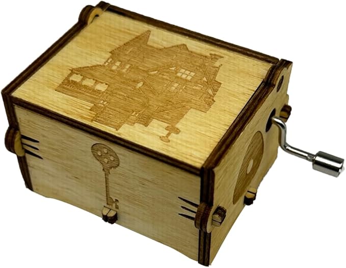 Youtang Music Box Engraved Wooden Gifts Mini Musical Box Play Dreaming for Birthday/Anniversary/Valentine's Day/Christmas (Hand Crank, Brown)