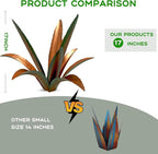 DIY Metal Agave Plant Art Yard Tequila Art Sculpture, Tequila Rustic Garden Sculpture Statue Outdoor Decor,Agave Metal Plants for Yard, Garden Lawn Ornaments (9 Leaves -Green)