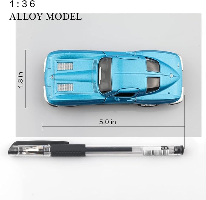 1/36 Scale 1963 Chevy Corvette Diecast Cars Models,Pull Back Vehicles Toy Cars,Cars Gifts for Boys Girls