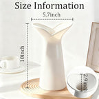 Ceramic Bud Vases, BEAHOT White Bulk Vase, Modern Minimalist Boho Farmhouse Decorative for Table Centerpiece, Pampas Grass, Dried Flowers, Shelf Decoration