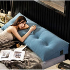 Triangular Headboard Pillow Wedge Pillow for Headboard Gap Headboard Pillow Twin Daybed Pillows Backrest Pillow with Side Pockets