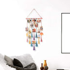 Homecor Room Decor for Teen Girls, Hanging Photo Display Macrame Picture Collage Wall Decor, Boho Decor for Bedroom Apartment Dorm Room with Remote Light, Christmas Birthday Gifts for Teenage Girls