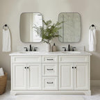 ANDY STAR Black Mirror for Bathroom, 28x36 Inch Stainless Steel Metal Frame Oblong Bathroom Mirror for Vanity, 1’’ Deep Wall Mounted Vertically/Horizontal