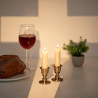 Sziqiqi Vintage Candlestick Holder Decor: Gold Taper Candle Holders Set of 2 for Dining Room Table Antique Candle Stick Holder for Fireplace Mantle