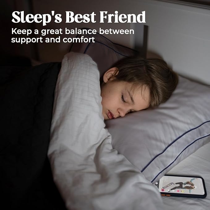 puredown Feather Down Pillows Set of 2, Luxury Goose Feather Pillow for Sleeping, Organic Cotton Cover Hotel Collection Bed Pillows (King)