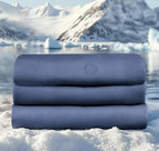 Queen Cooling Comforter with Tencel™ Fill for Hot Sleepers & Night Sweats - Lightweight, Breathable, Double-Sided Cold Blanket All Season Thin Bedding (Blue, Full 90"x 90")