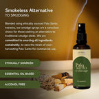 Palo Santo & White Sage Smudge Spray by Aromafume | 1 x 100ml / 3.38 fl oz l Aromatherapy | With Essential oils | Room Linen Spray | Natural Air freshners for home | Spiritual Meditation Accessories