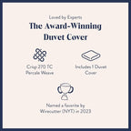 Brooklinen Luxury Percale Duvet Cover – 100% Cotton, Cool, Crisp, Extra-Long Corner Ties, Button Closure, Soft & Breathable – Machine Washable, Duvet Cover Full/Queen Bed Sizes (Cream)