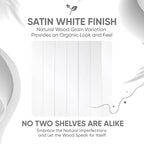 Homeforia White Floating Shelf 12 inch, High End Solid Real Wood Small 12inch Floating Shelves for Wall Mounted, White Wooden 12 in Floating Shelves, Heavy Duty Bracket, 12 X 6.5 X 1.75 inch, Set of 2