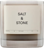 SALT & STONE Scented Candle for Women & Men | Hand-Poured, Aromatic & Fragrant | Coconut & Soy Blend Wax | 100% Cotton Wick | Long-Lasting 50 Hour Burn Time (8.5 oz) (Santal & Vetiver)