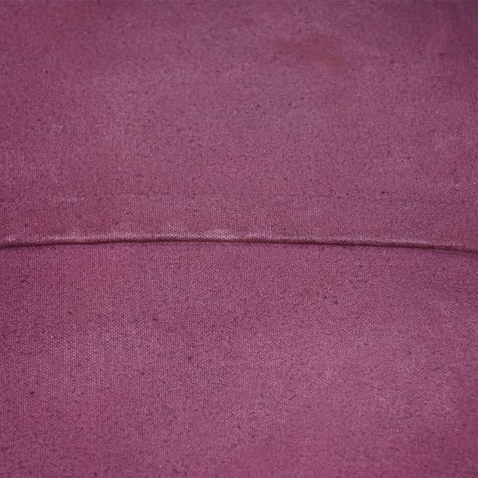 Round Shaped Goat Leather Handmade Eco-Friendly Dark Pink Pouf - 18" x 18" x 18", Plain Solid, Recycled Foam With Fibre Fill Stuffed, PF12