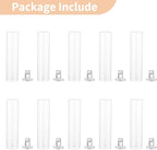 NUPTIO Taper Candle Holders Glass: Set of 10 Hurricane Candlestick Holder Bulk - Candle Stick Stand with Cylinder Sleeves for Thanksgiving Chrstmas Birthday Party Decor