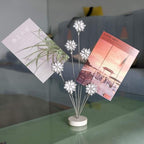 8-Branch Family Tree Picture Frame Holder, Card Photo Clips Holder Desk Stand for Memo Paper Note Photo Christmas Wedding Card Display (White Snowflake)