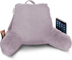 Nestl Reading Pillow for Kids, Small Bed Pillow, Back Pillow for Sitting in Bed, Memory Foam Chair Pillow, Reading & Bed Rest Pillows, Dusty Purple Back Pillow for Bed, Arm Pillow with Pockets