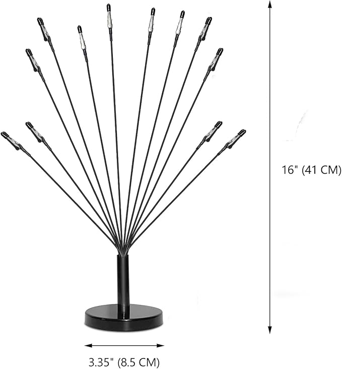 Photo Tree Holder with Metal Base,12 Clips Flexible & Durable Branches Money Trees Gift Card Holder with Clips,Picture Trees to Hold Photos for Christmas Wedding Greeting Birthday Party Gift