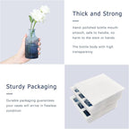 Glass Bud Vase Set of 12, Small Blue Flower Vases for Centerpieces in Bulk, Mini Vintage Vase for Wedding, Home,Table Decoration